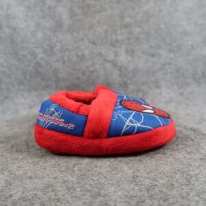 Baby Toddler Slippers 5/6 Marvel Spider Man Red Blue Cartoon Character Slip On